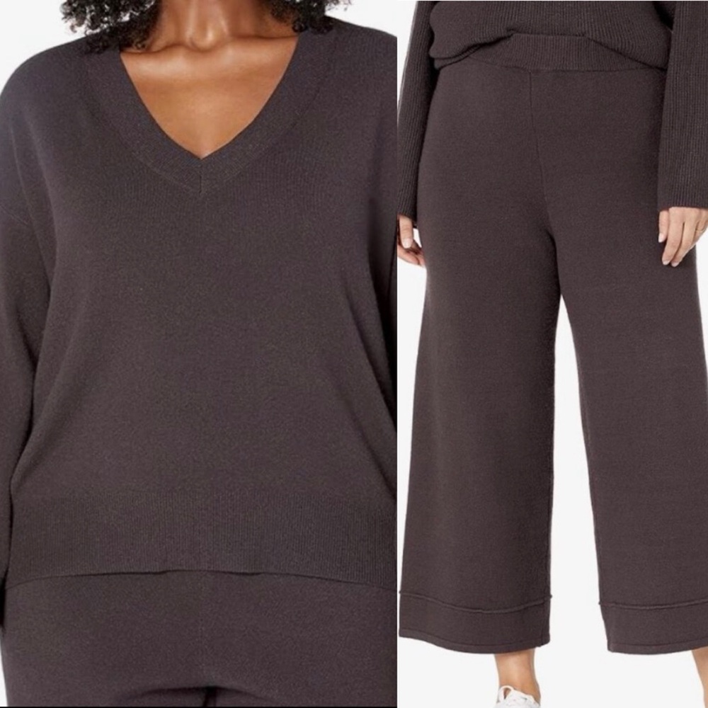2 piece set! Cozy Brown Knit Sweater and Pants Set